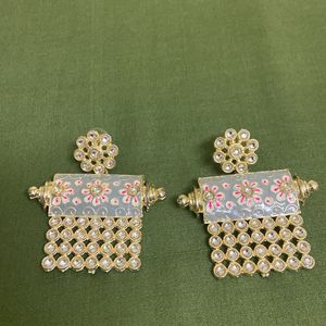 MEENAKARI GOLDEN EARRINGS