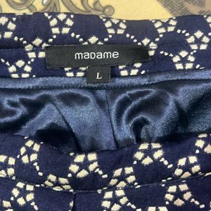 Madame Navy Blue Designer Skirt