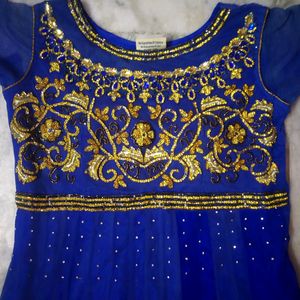 Heavy Work Blue Anarkali