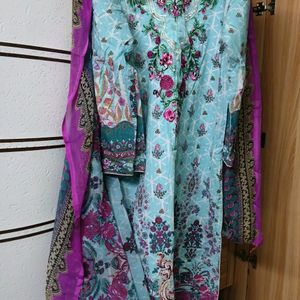 Patchwork Dress With Dupatta