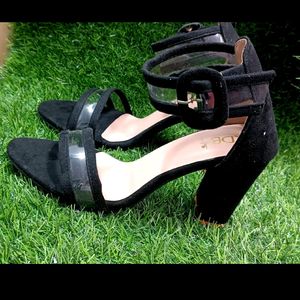 Ankle Strap Black High Heels Euro 38