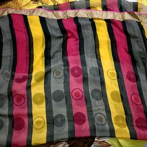 Chiffon Colourfull Saree.wuth Border