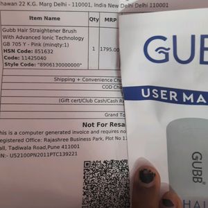 GUBB HAIR STRAIGHTENER