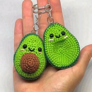 Avacado Crochet Couple Keychain