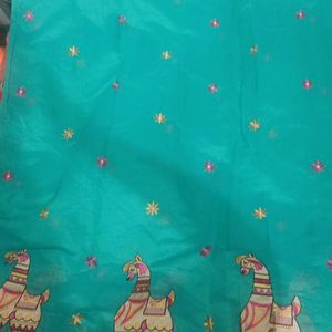 Sea Green Handloom  Saree