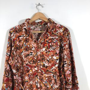 Max Brown Printed Dress(Women’s)