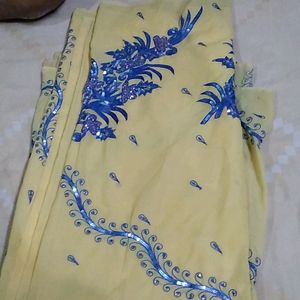 Women Saree Colour Cream