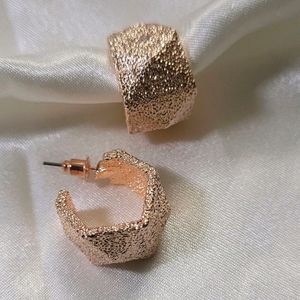 Rose Gold Hoops Earrings