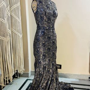 Heavy Sequinced Trail Dress