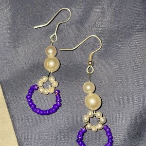 Purple Pearl Earrings