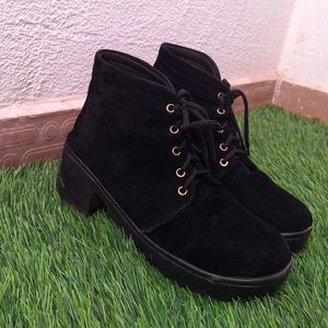 Black Velvet Boots