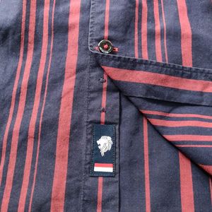 Netplay Mauva Stripes Shirt For Men.