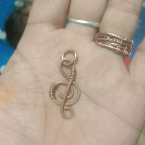 Locket Music Note 🎵copper Handmade