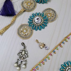 Lace Jewellery And Some Beads Which can make Mala