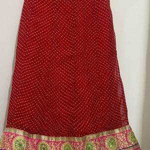 Ethnic Skirt Red