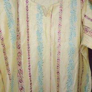 Beautiful EmbroideredStraight Cut Kurti