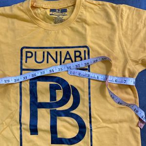 T Shirt With Label Of Punjabi Boys