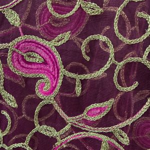Fuchsia Pink With Heavy Embroidery