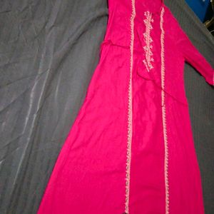 Pink Asymmetric Kurti