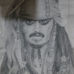 Johnny Depp Potrait Hand Drawn Masterpiece