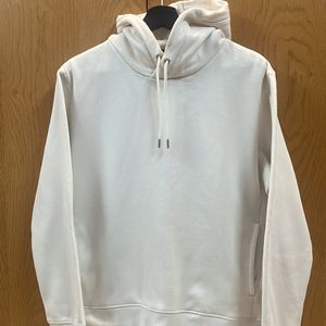 H&M White Hoodie With Side Insert Pockets. Size M, Condition Good.