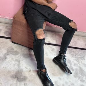 black korean denim boy jeans