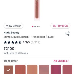 Huda Beauty Liquid Lipstick (Trendsetter)