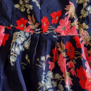 Floral Navy Blue Dress