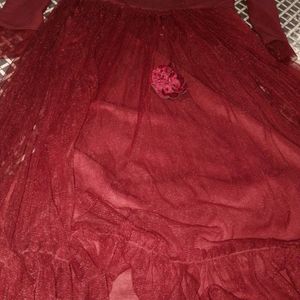 Princess Maroon Colour Gown