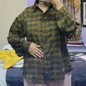 Brown Printed Pattern Shirt