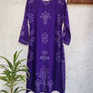 💜 Silk Embroidered Kurta