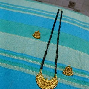 Long Mangalsutra And 1 Pair Earings