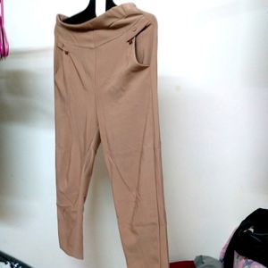 Its Active as well Formal Cream Color Trouser