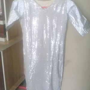 Sequins Straight Kurti For Small Size.