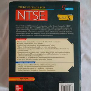 NTSE Study Package McGraw Hill 5th Edition 10th