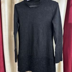 black Short Dress Style Sweater