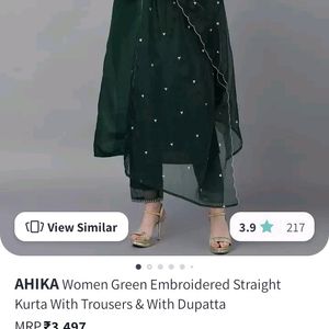 New Kurta , Dupatta With Trousers Set XL Size
