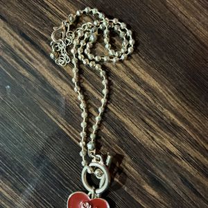 Red Heart Gold Chain