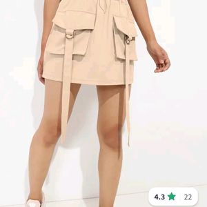 Dressberry Grunge Glam Cargo Mini Skirt