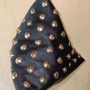 Imported Gold Studded Triangle Bag