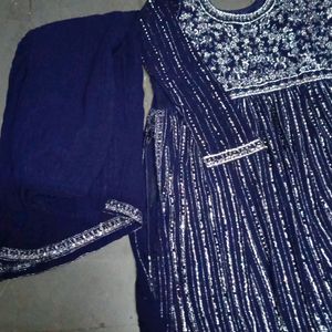 Bridal  Wear Blue Dress