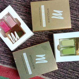 3 Myglamm Nailpolish Duo + 1sugar Lipbalm