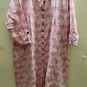 Pink Motifs Printed Kurti