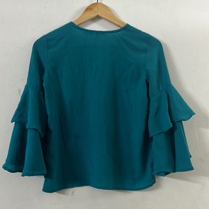 Tie-up Neck Ruffle Top For Women’s