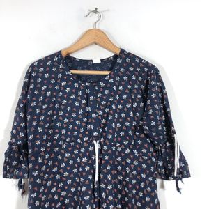 Navy Blue Printed Kurta(Women’s)