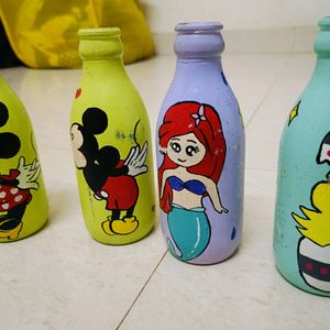 4 Cartoon Bottles