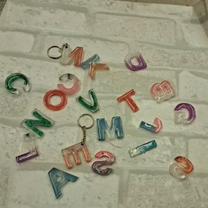 Resin Art Keychain Only This Alphabet Are Availabl