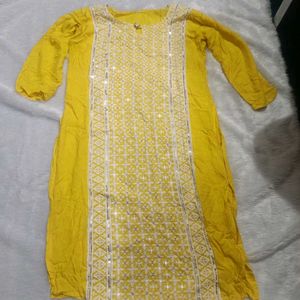 Yellow Colour Kurti