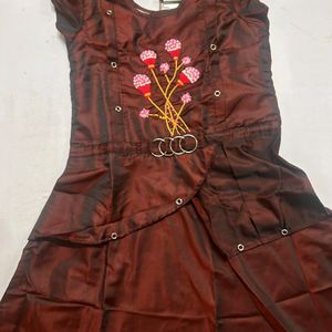 Beutiful Brown Ethnic Gown