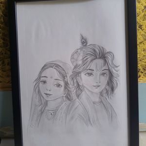 radhe krishna sketch